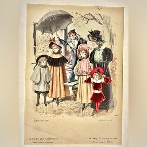 Et La France Elegante Reunis Fashion Lithograph, 12.5” x 16”